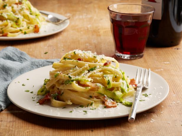 Asparagus Fettucine Carbonara